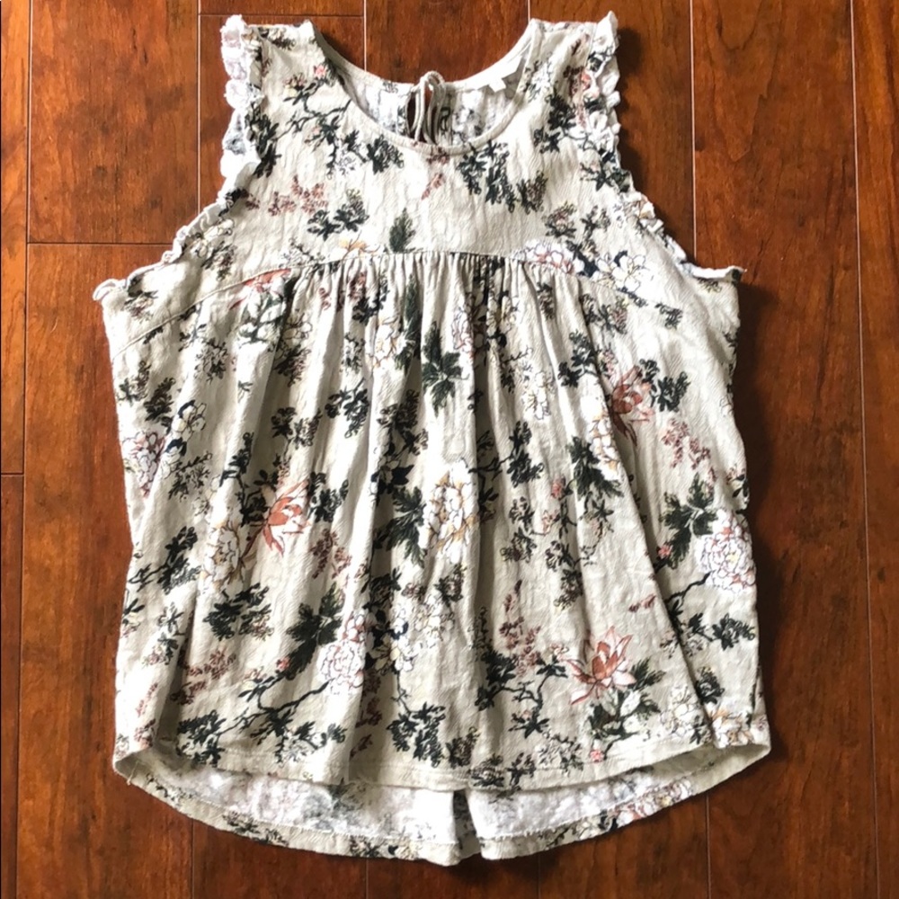 Lucky Brand Floral high-low tank